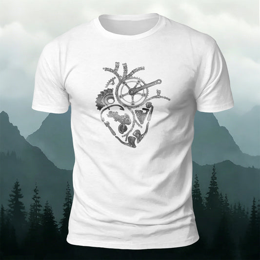 Musical Instruments and Hearts Fun Print Cotton T-Shirt White