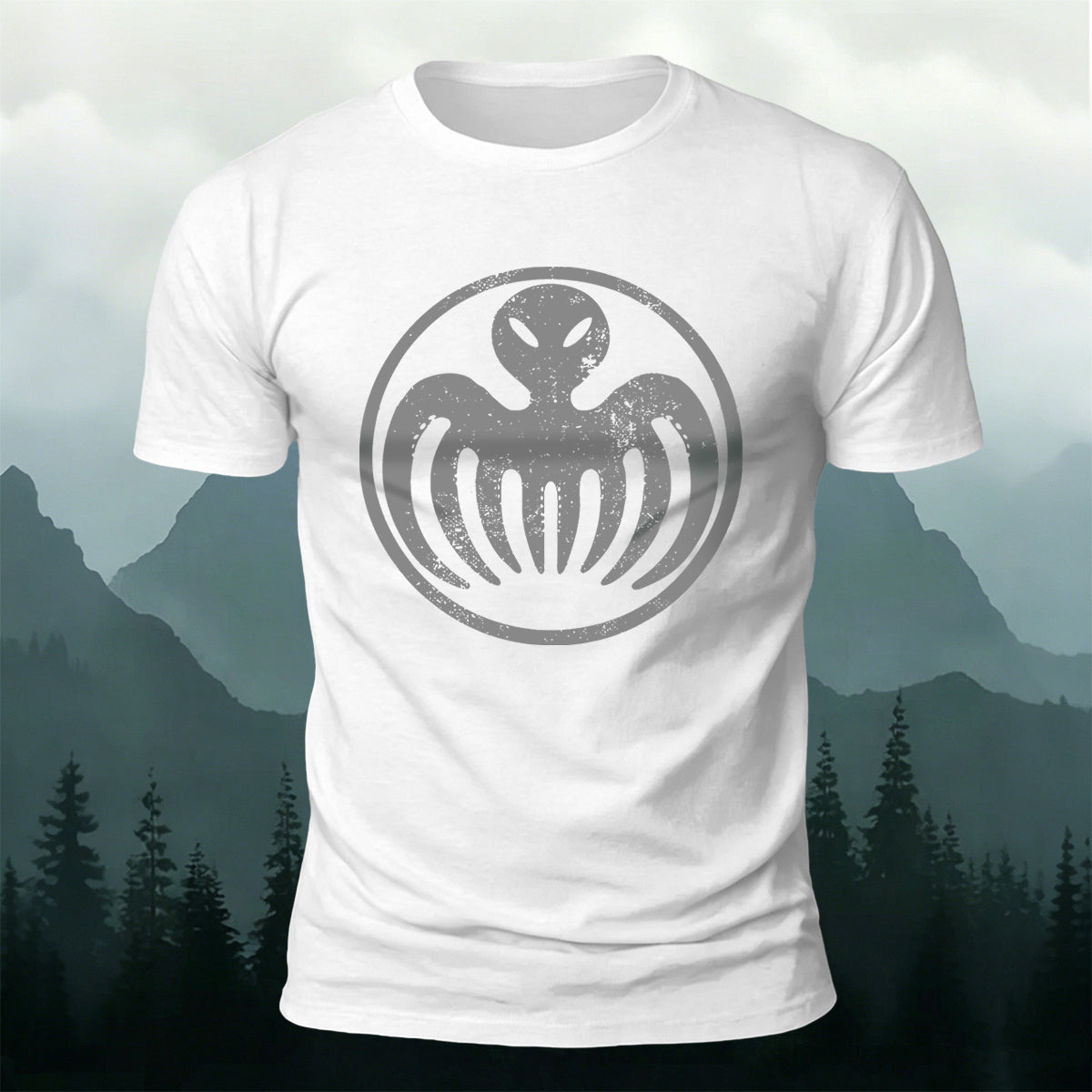 Funny Octopus Totem Print Casual Outdoor Cotton T-Shirt