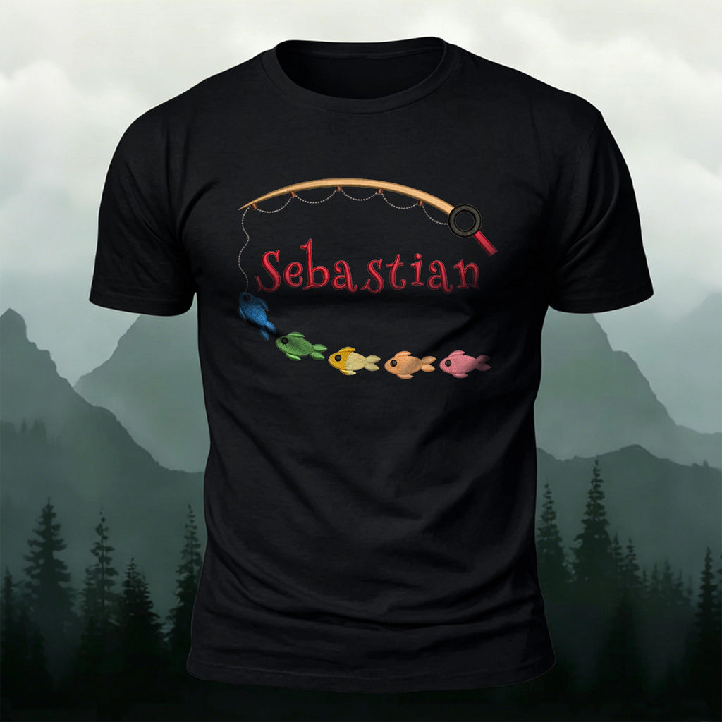Cartoon Fishing 3D UV Casual Skin-Friendly Cotton T-Shirt