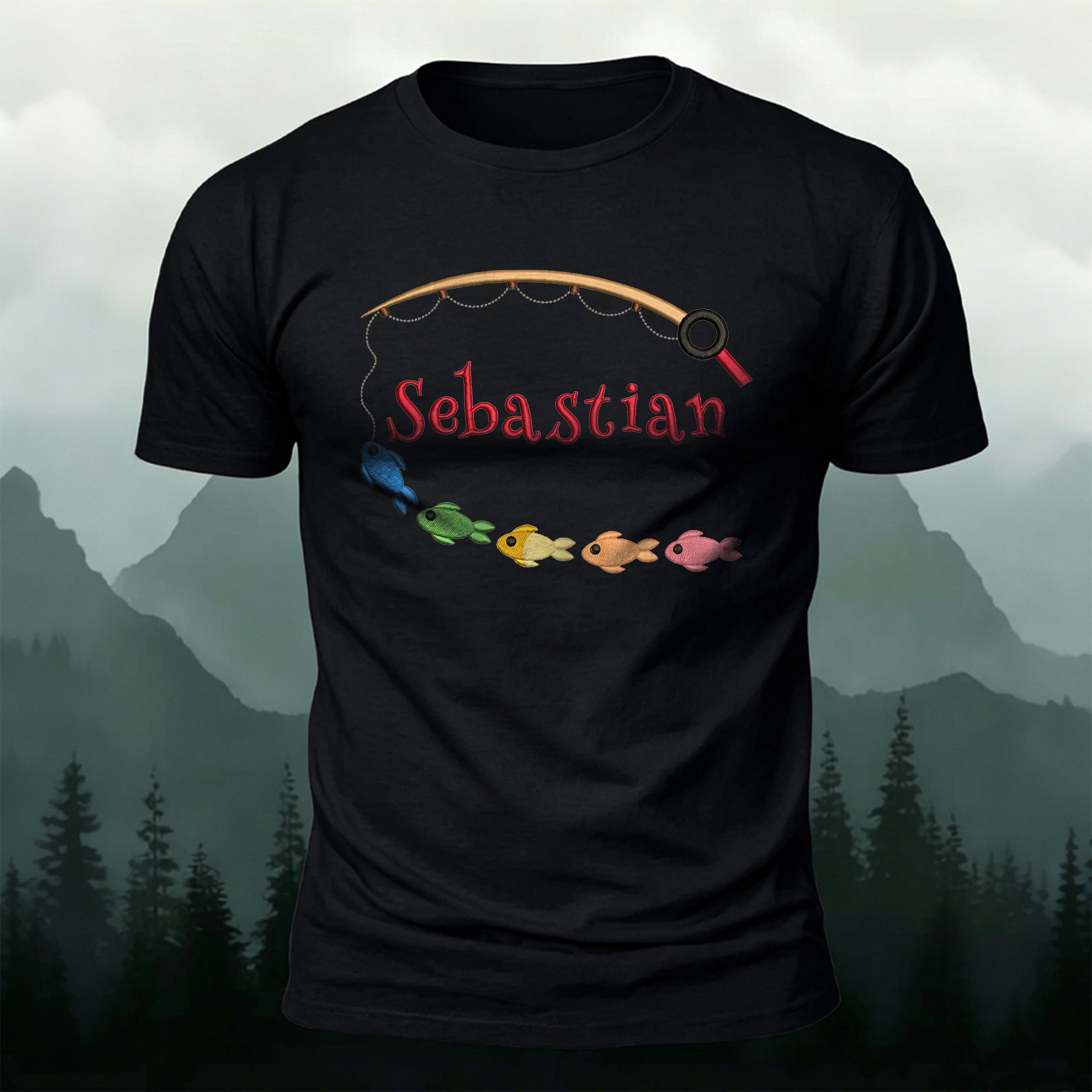 Cartoon Fishing 3D UV Casual Skin-Friendly Cotton T-Shirt