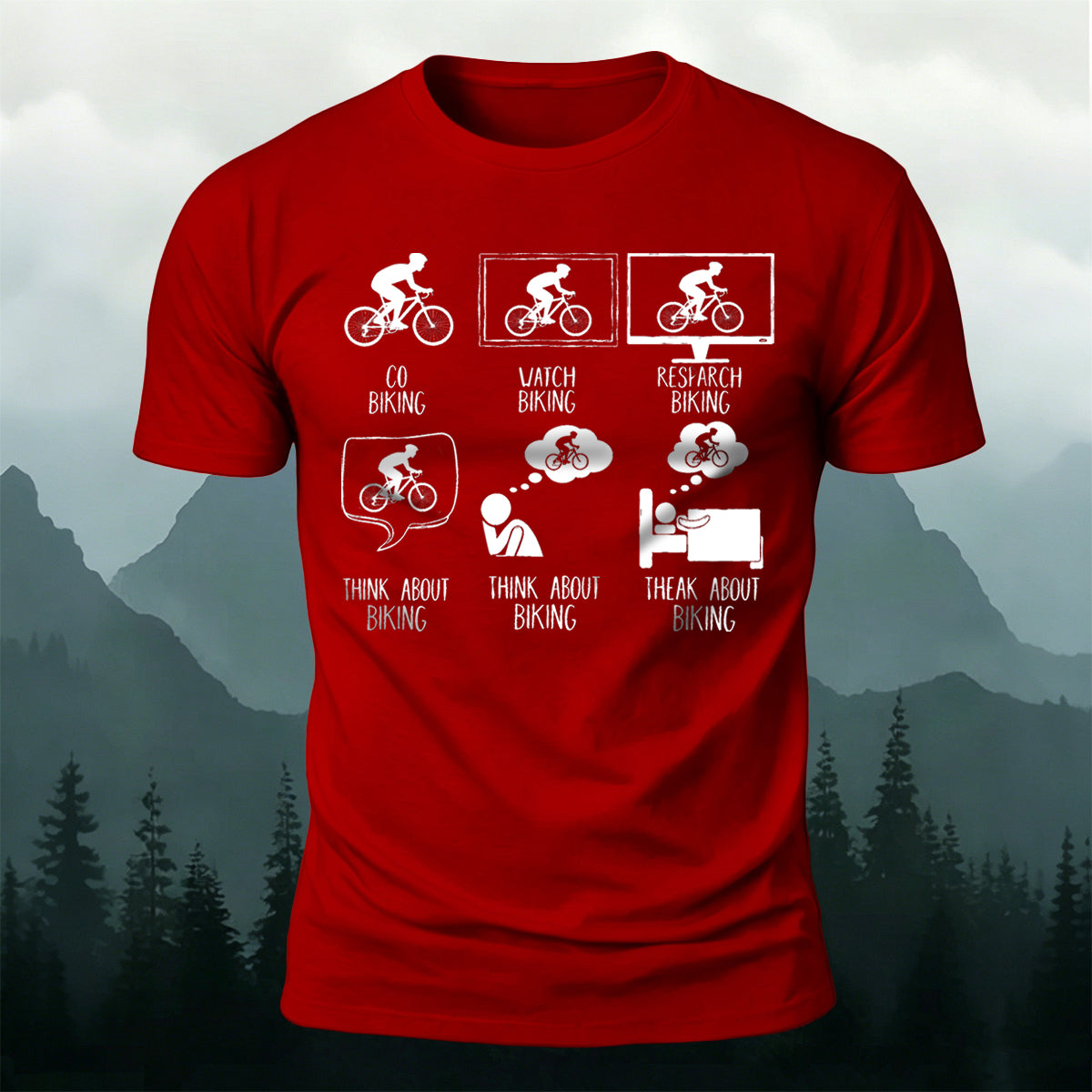 Fun Cycling Hobbyist Casual 100% Cotton T-Shirt