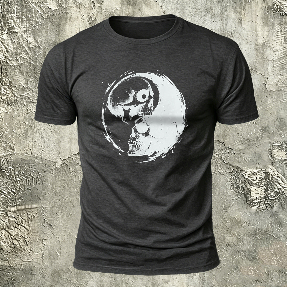 Skull Printed Dark Personality Premium Cotton T-Shirt