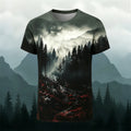 Cool Forest Print Casual Cotton T-Shirt