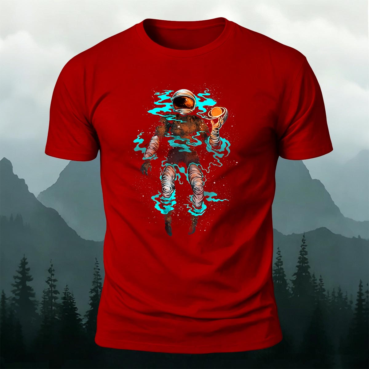 Astronaut Graphic Fashion Premium Cotton T-Shirt