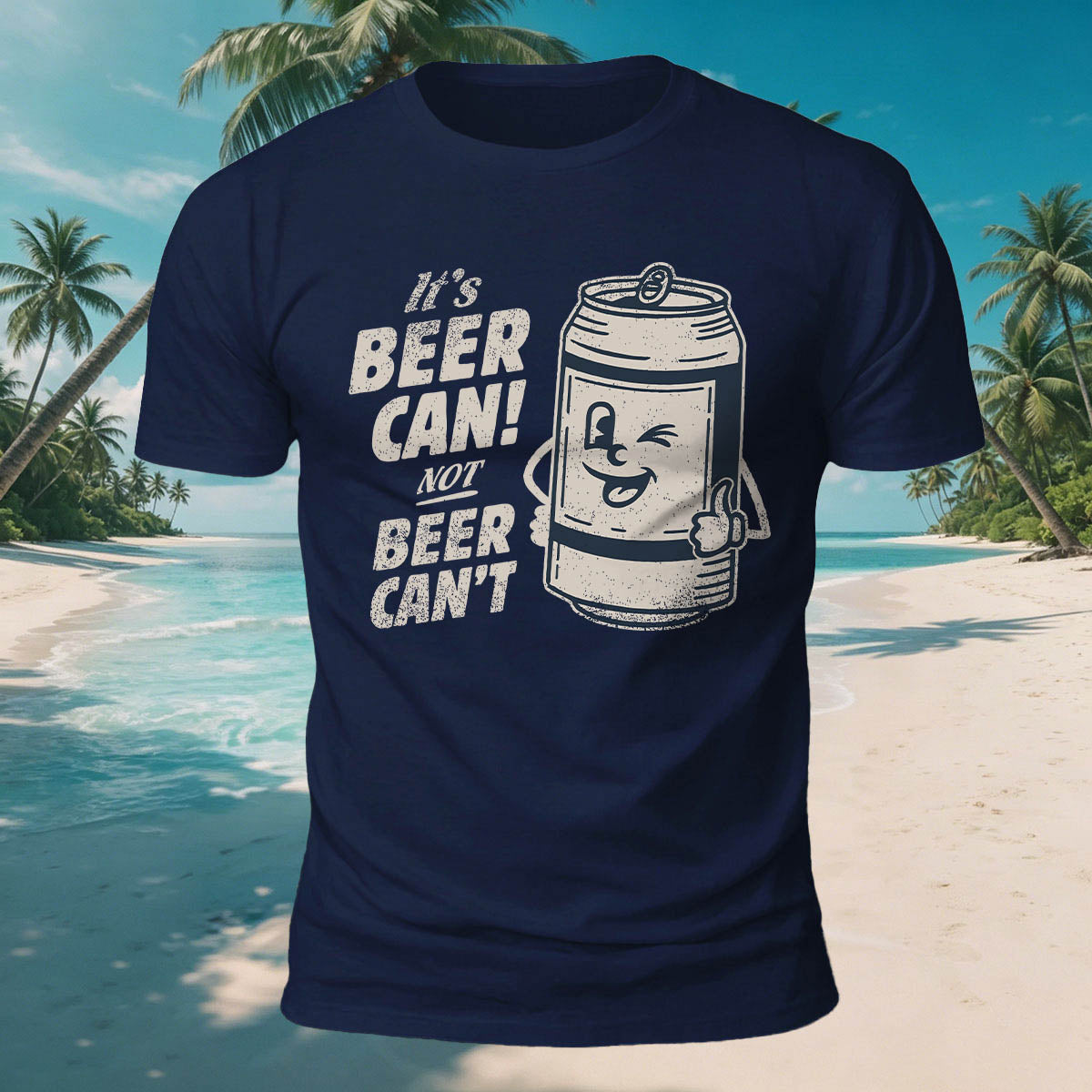 Soda Can Print Versatile Breathable Cotton T-Shirt