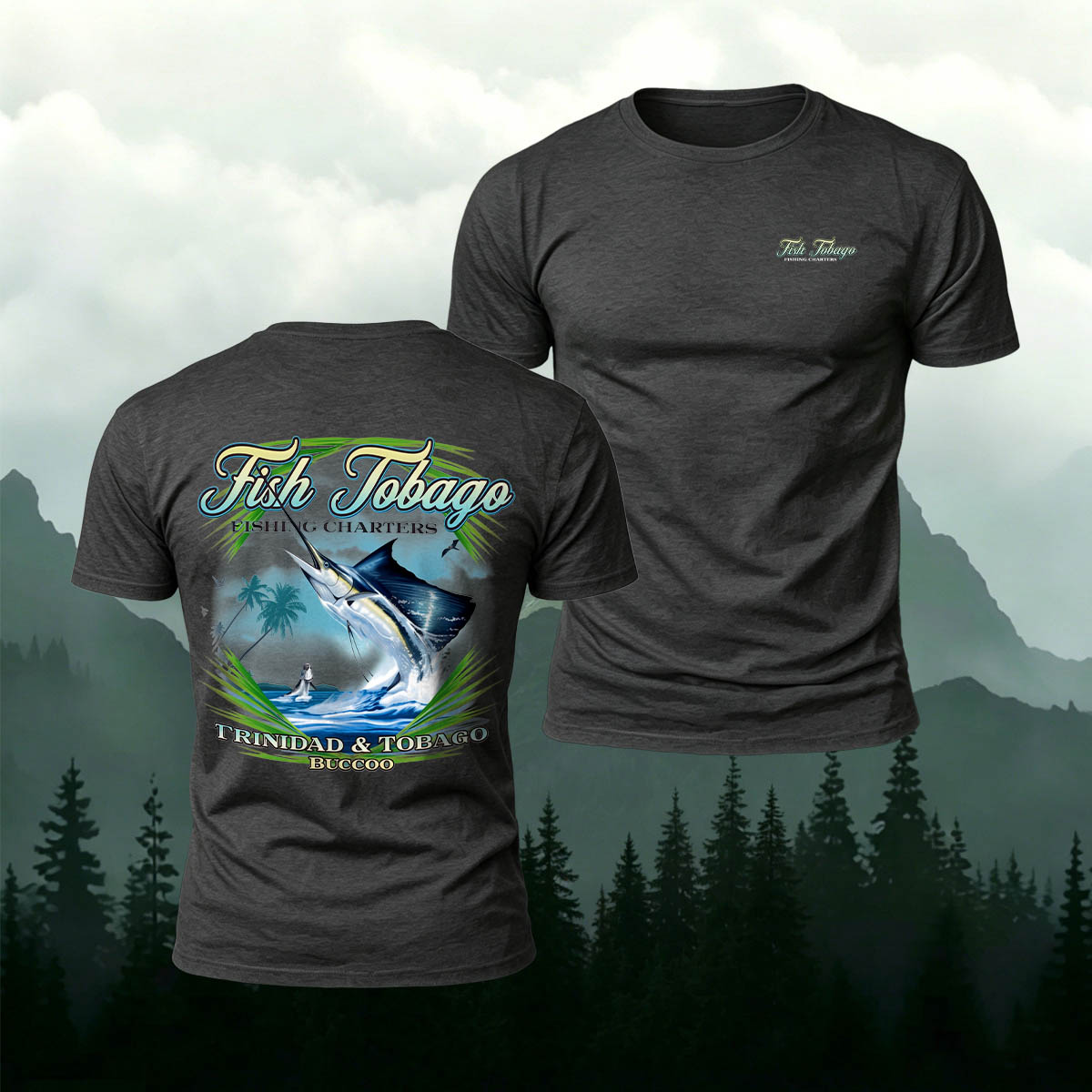 Fish & Jobago Casual Versatile 100% Cotton T-Shirt