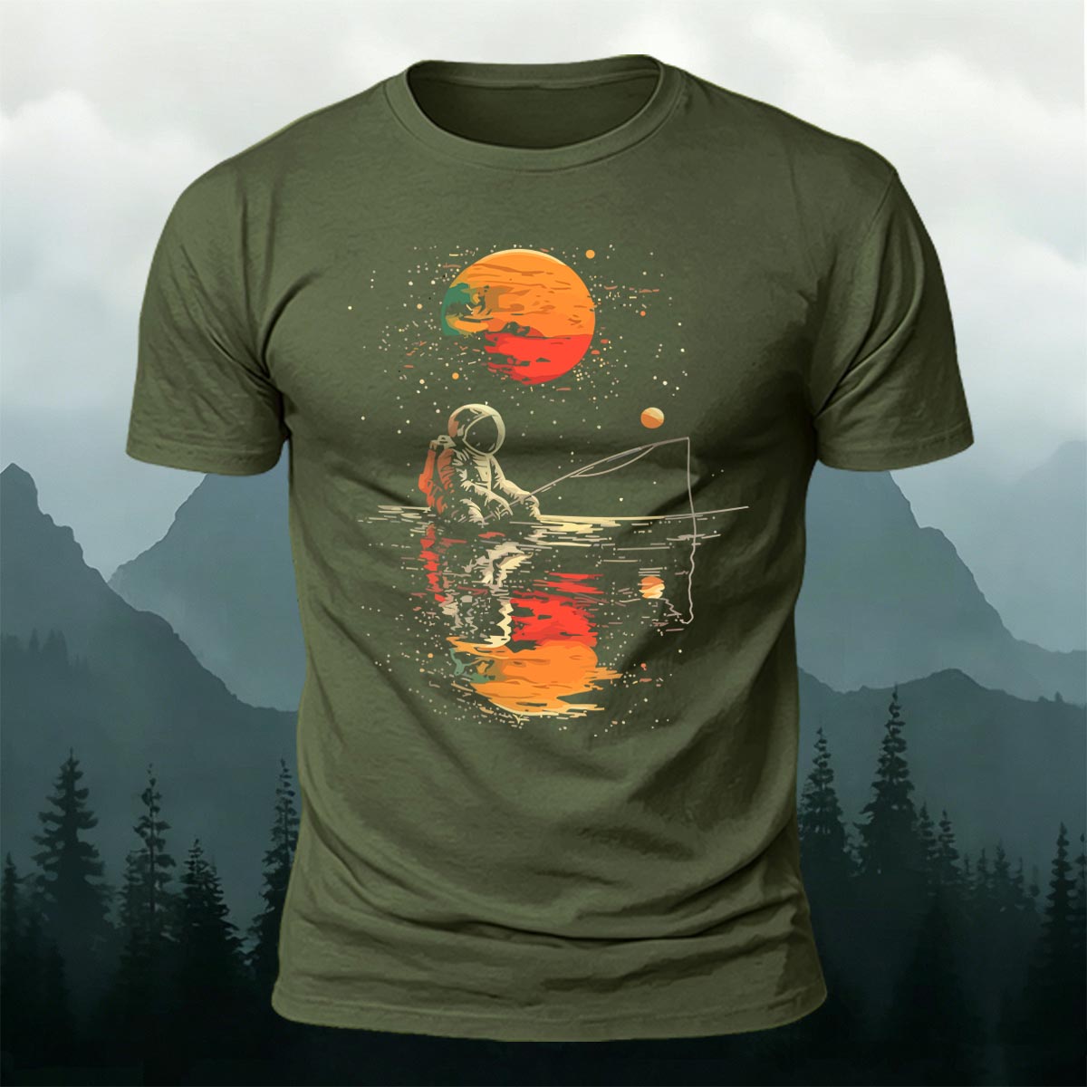 Ride the Moon Casual Cotton T-Shirt AMG