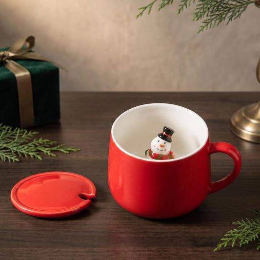 Ceramic 3D Santa Christmas Snowman Mug