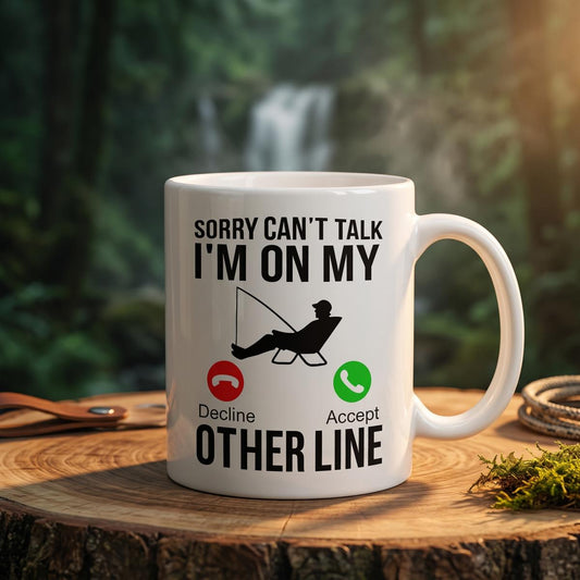 Ceramic Humor Fisherman Graphic Mug