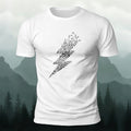 Music Lightning Pattern Fashionable Soft-touch Feel T-shirt