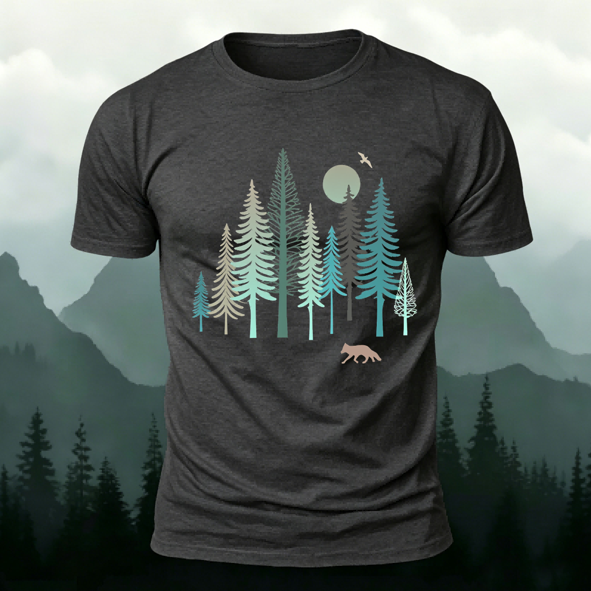 Woodland Pattern Casual Outdoor Soft-touch T-Shirt