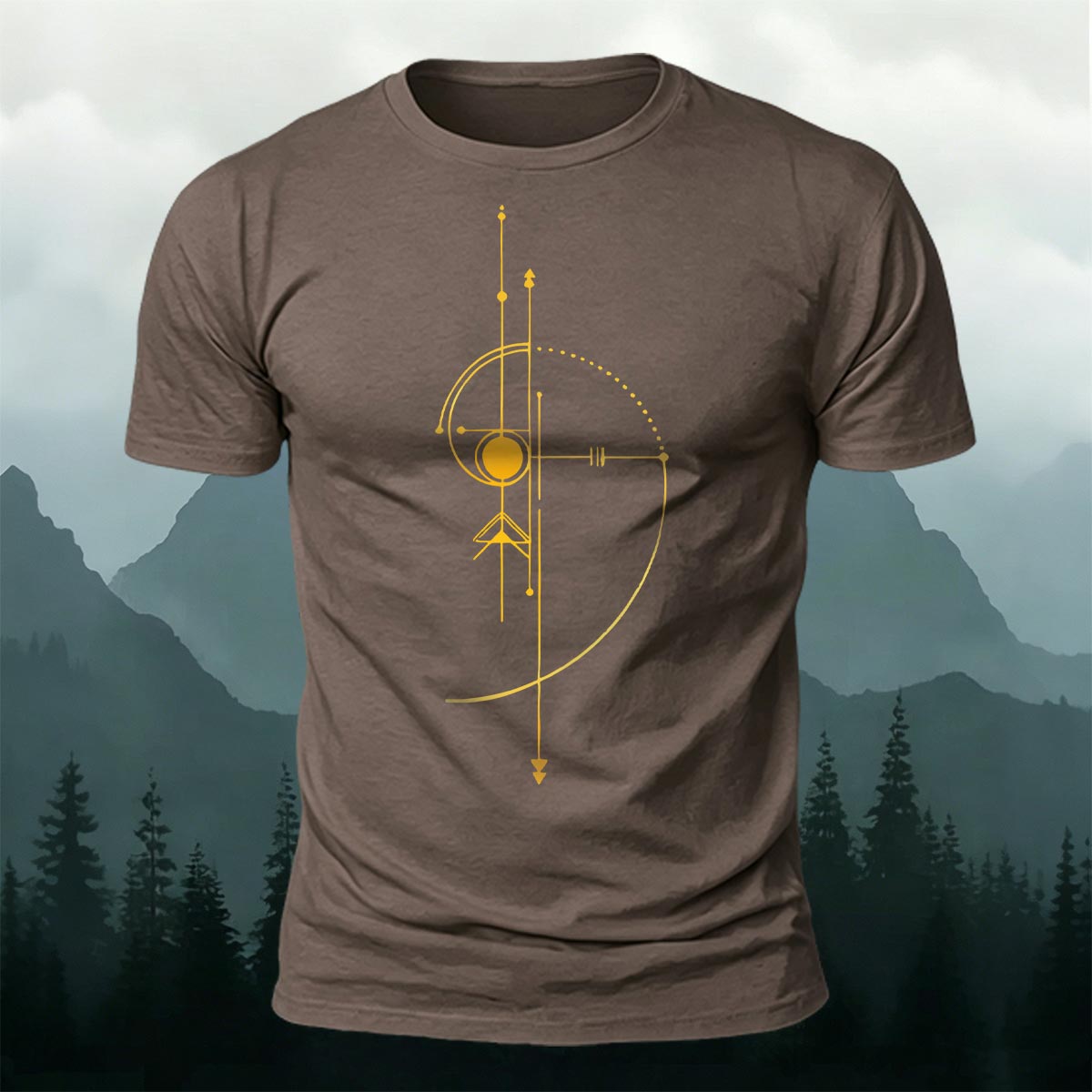 Abstract Geometric Line Casual Breathable Tee