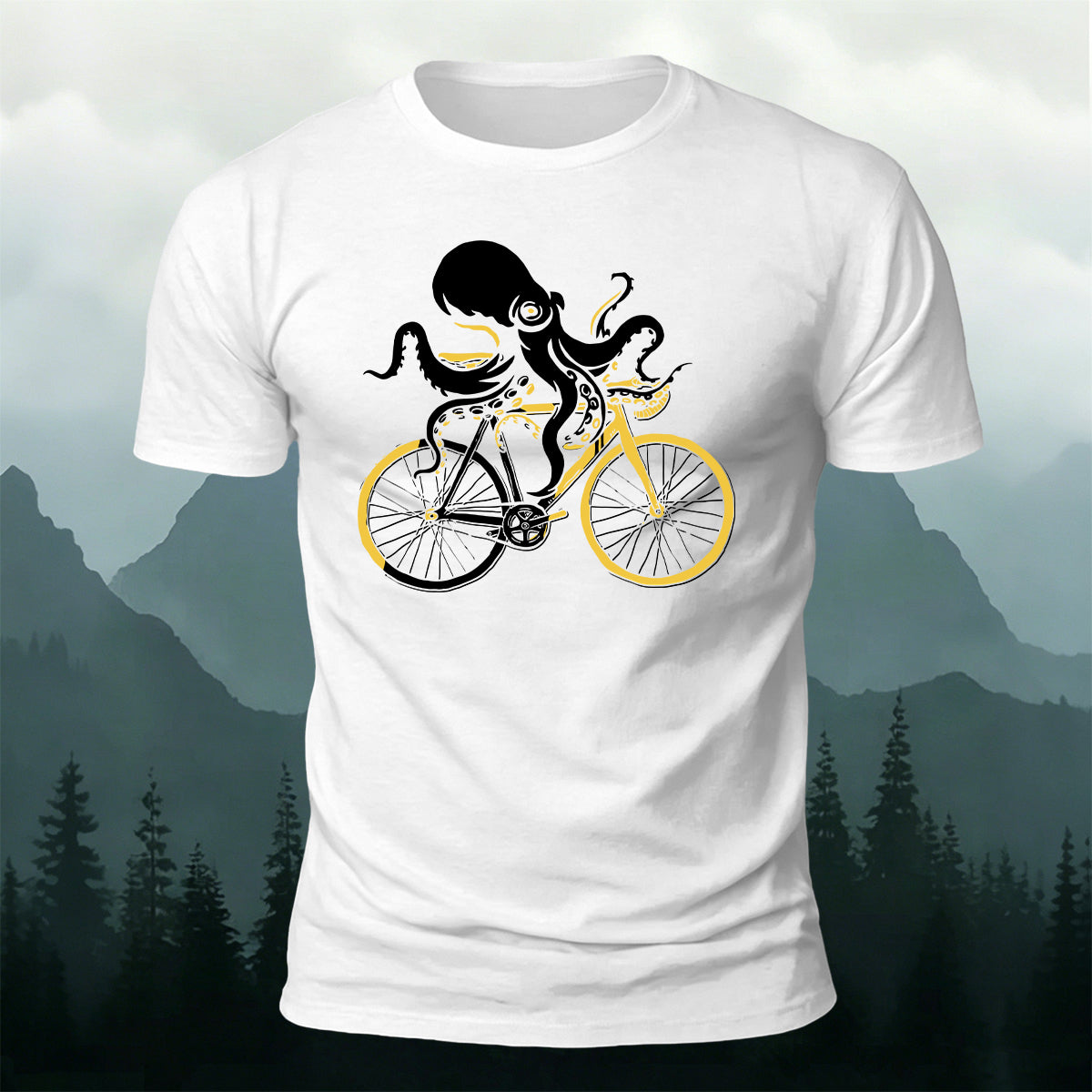 Fun Octopus Cycling Casual Breathable T-Shirt