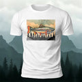 Oil Painting Fish Print Vintage Premium Cotton T-Shirt
