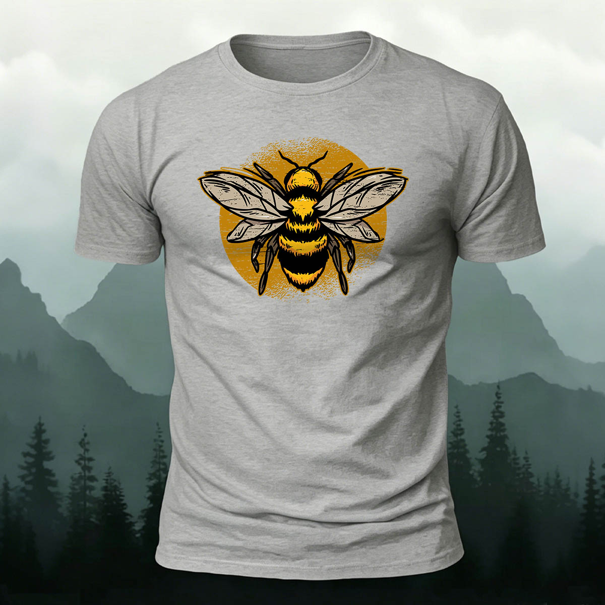 Cartoon Fly Print Casual Cotton T-Shirt
