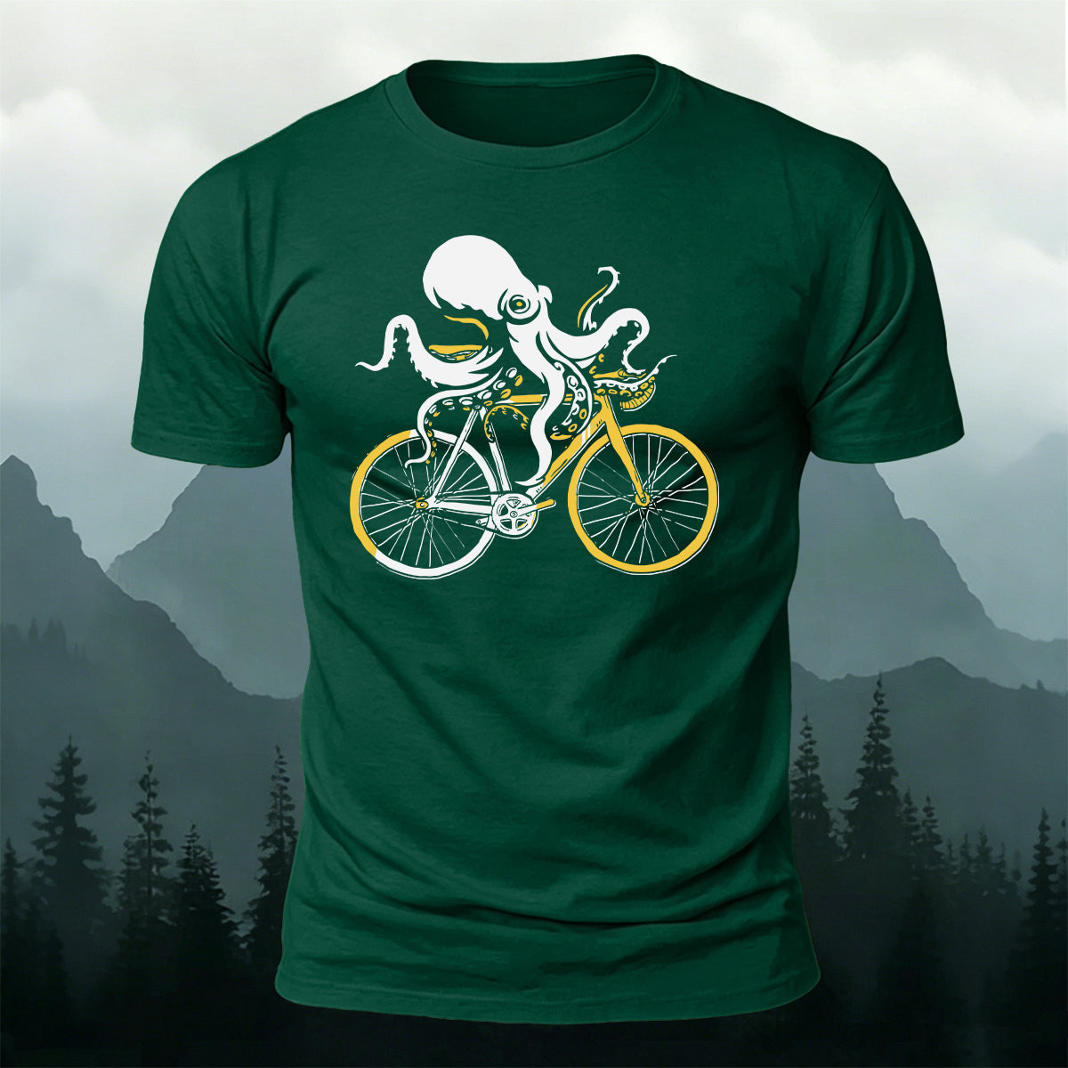 Fun Octopus Cycling Casual Breathable T-Shirt
