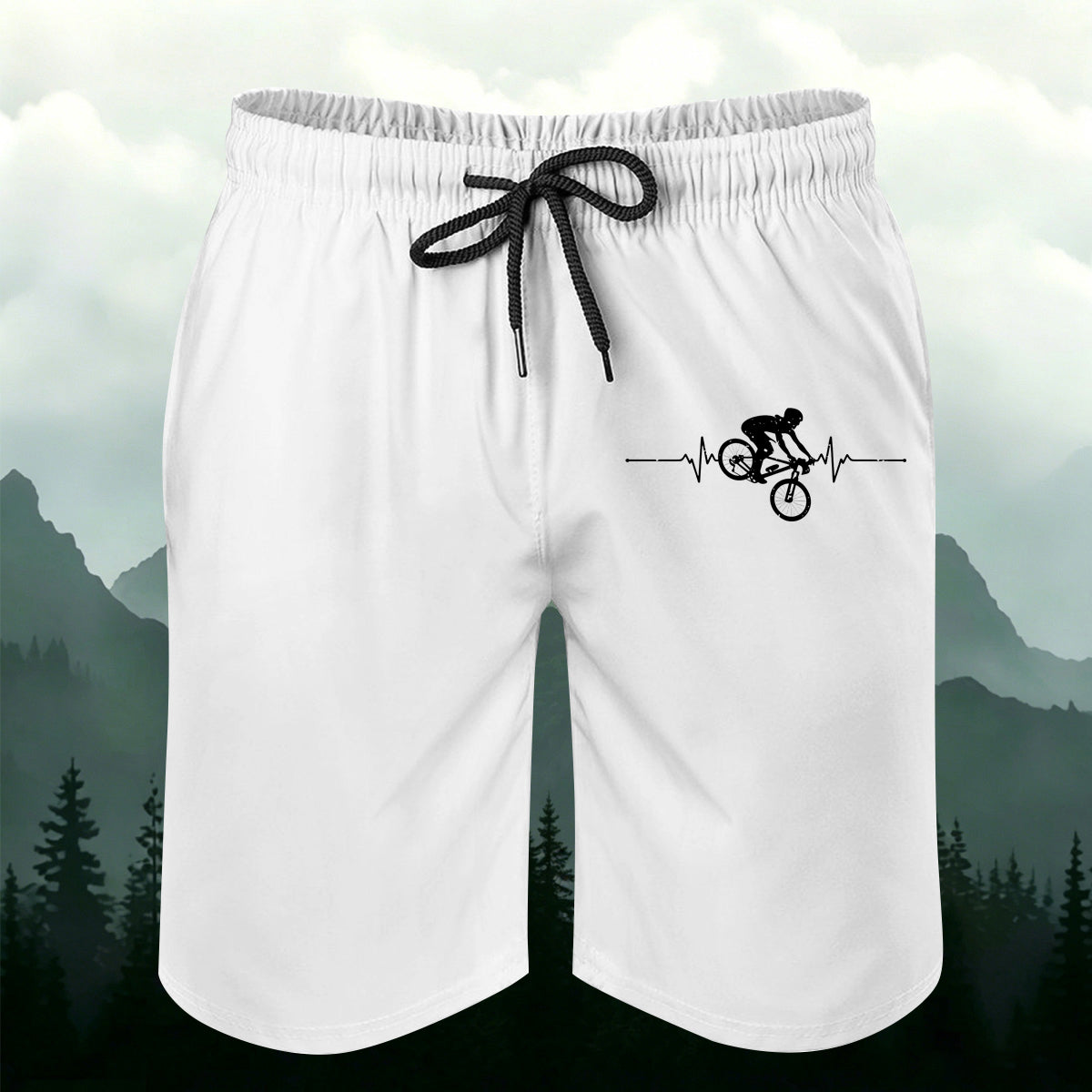 Simple Cycling Line Casual Comfortable Shorts