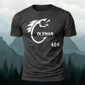 Creative Fishing Hook Print Casual Cotton T-Shirt