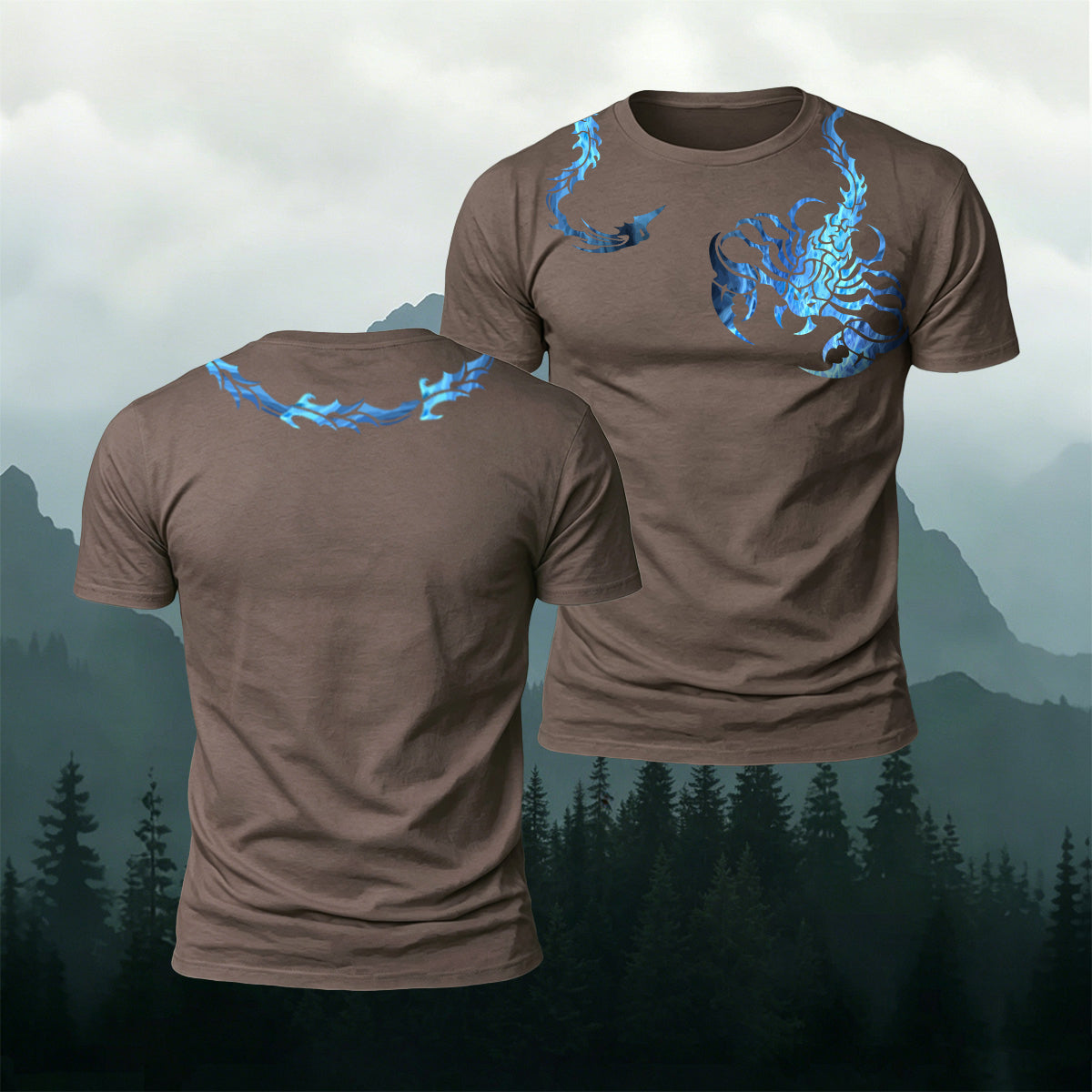 Scorpion Pattern Street Fashion Casual T-Shirt