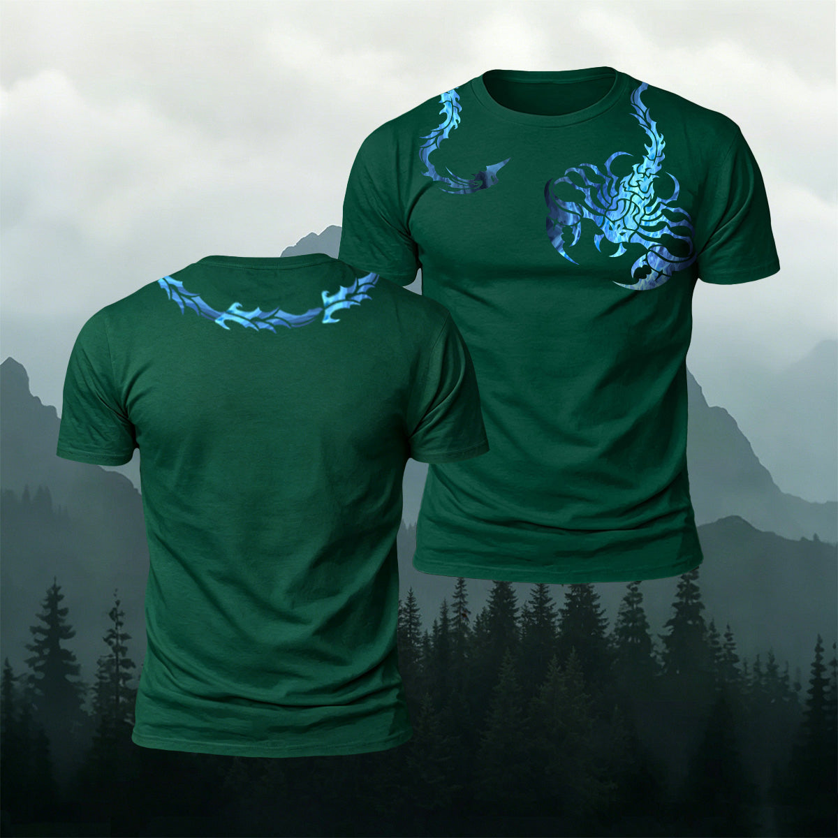 Scorpion Pattern Street Fashion Casual T-Shirt