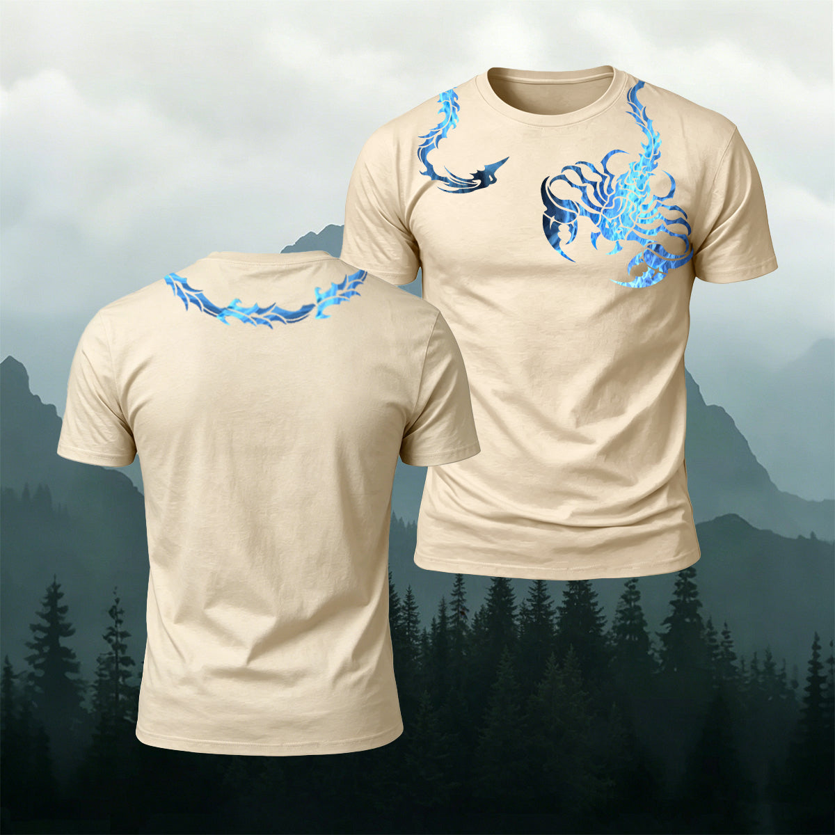 Scorpion Pattern Street Fashion Casual T-Shirt