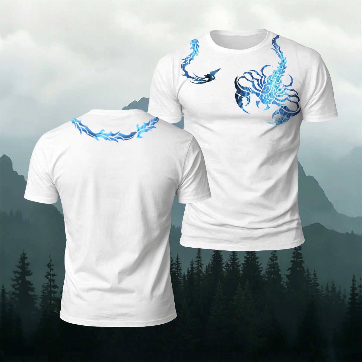 Scorpion Pattern Street Fashion Casual T-Shirt
