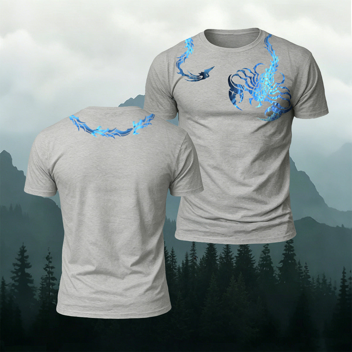 Scorpion Pattern Street Fashion Casual T-Shirt