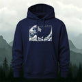 Cotton Blend Wave Print Casual Versatile Hoodie