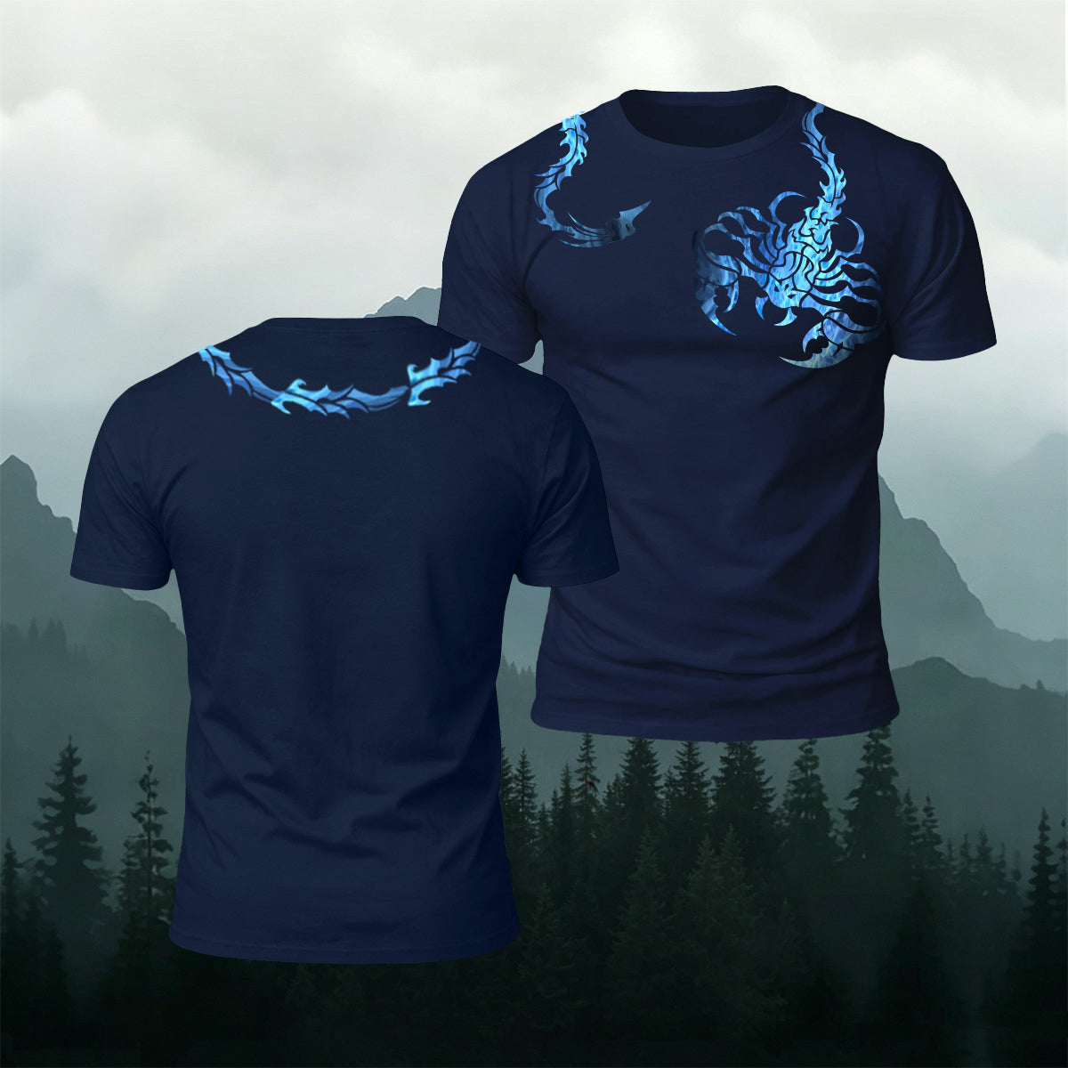 Scorpion Pattern Street Fashion Casual T-Shirt