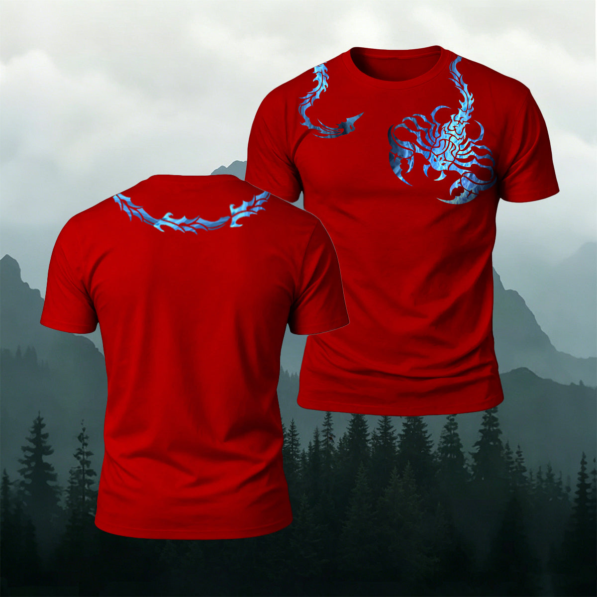 Scorpion Pattern Street Fashion Casual T-Shirt