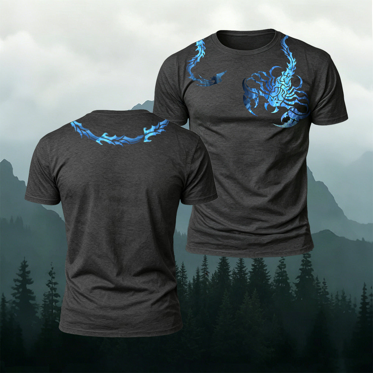 Scorpion Pattern Street Fashion Casual T-Shirt
