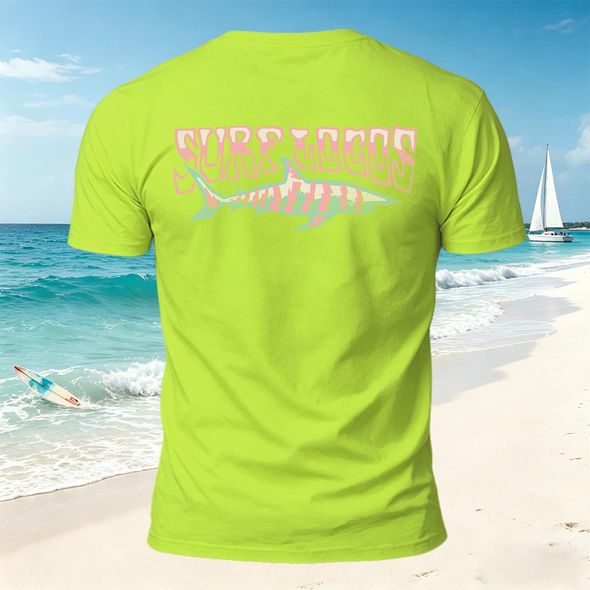 Retro Minimalist Fish-pattern Breathable Seaside T-shirt