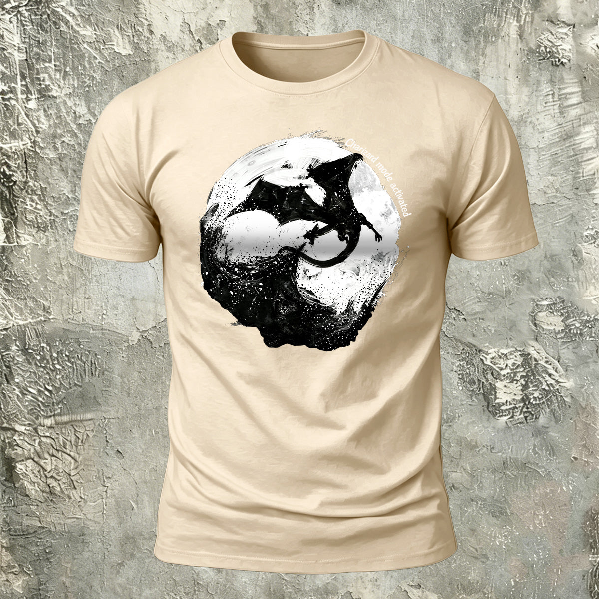 Dark Bat Print Cotton Casual T-Shirt