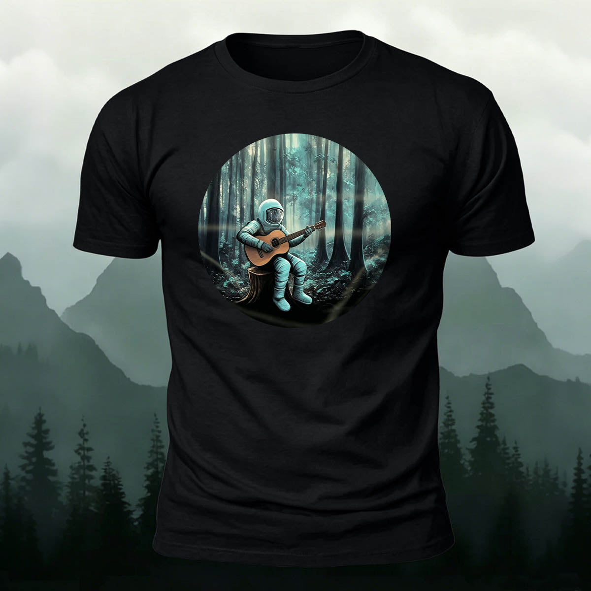 Fun Astronaut Print Fashion Premium Cotton T-Shirt