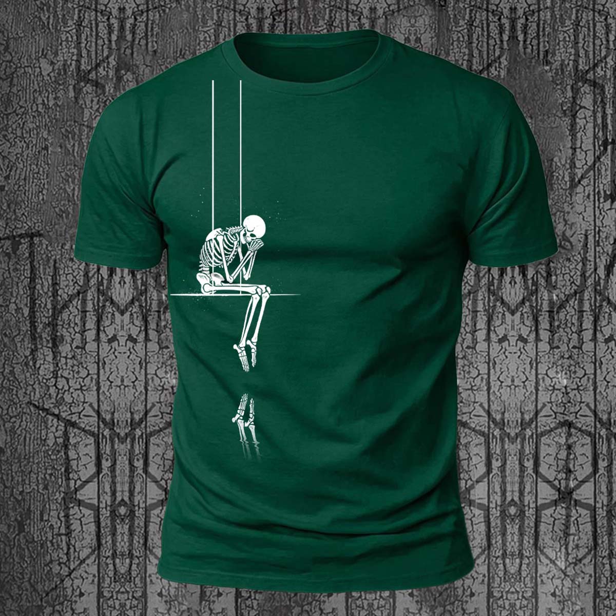 Creative Skull Print Trendy Premium Cotton T-Shirt