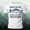 Big Fish in Hand Pattern  Daily Cotton T-shirt White