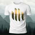Beautiful Scenery Pattern Retro Casual Cotton T-Shirt White