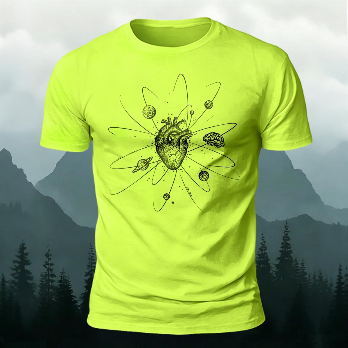 Fun Heart-Printed Casual Cotton T-Shirt