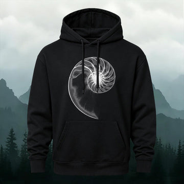 DTG Spiral Geometric Printed Casual Hoodie Sweatshirt