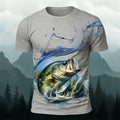 Seafood Print Casual Skin-Friendly Cotton T-Shirt