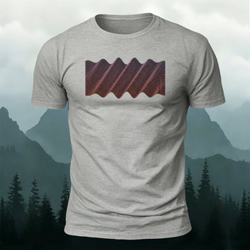 Premium Cotton Wavy Wood Grain Simple Casual T-Shirt
