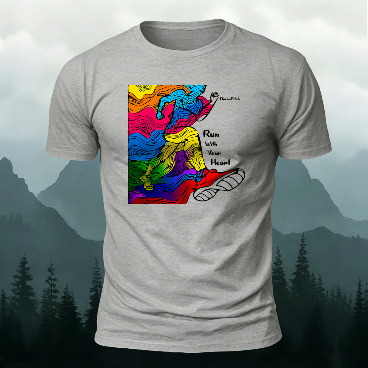 Running Enthusiasts Printed Casual Breathable Tee