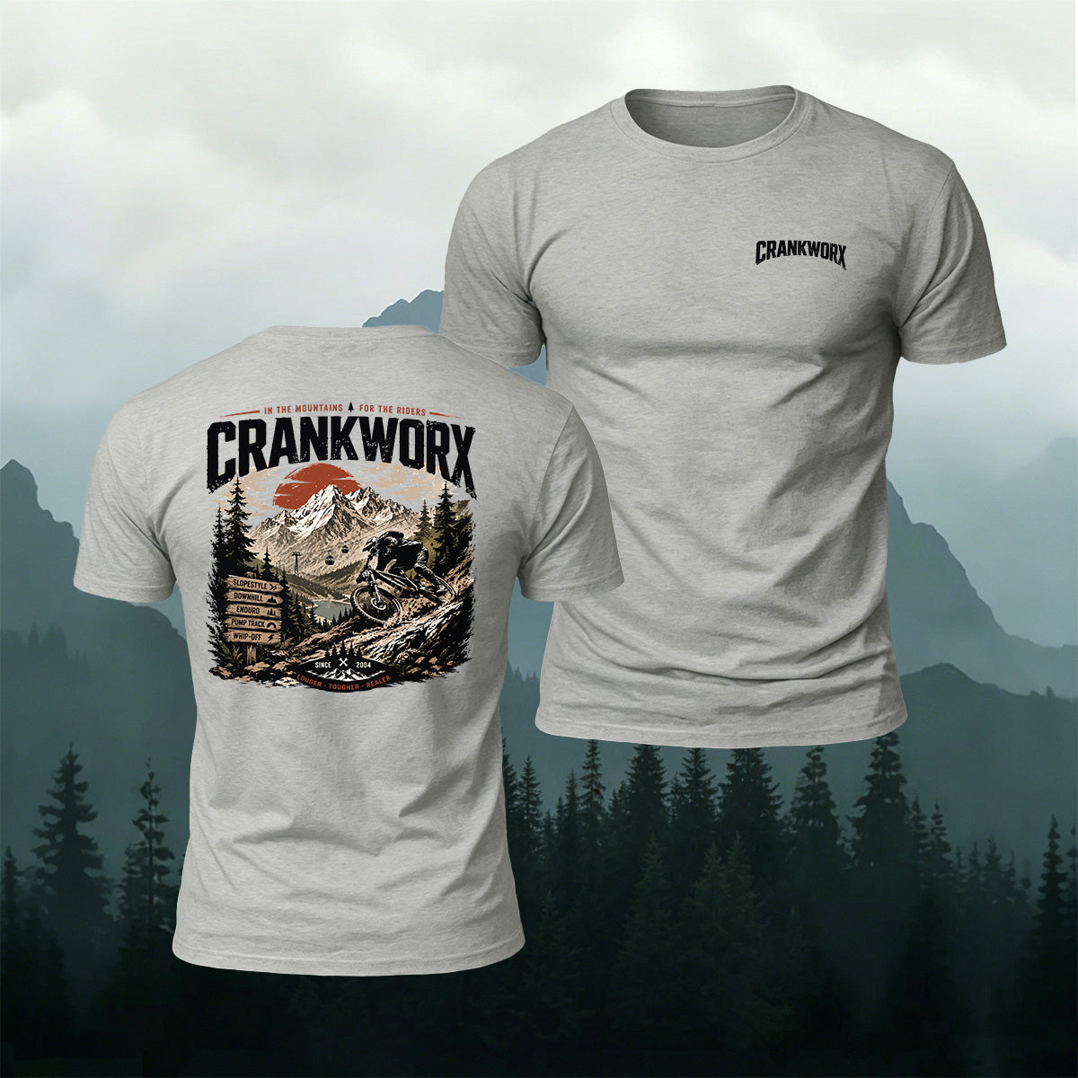 Mountain Cycling Print Trend Breathable T-Shirt