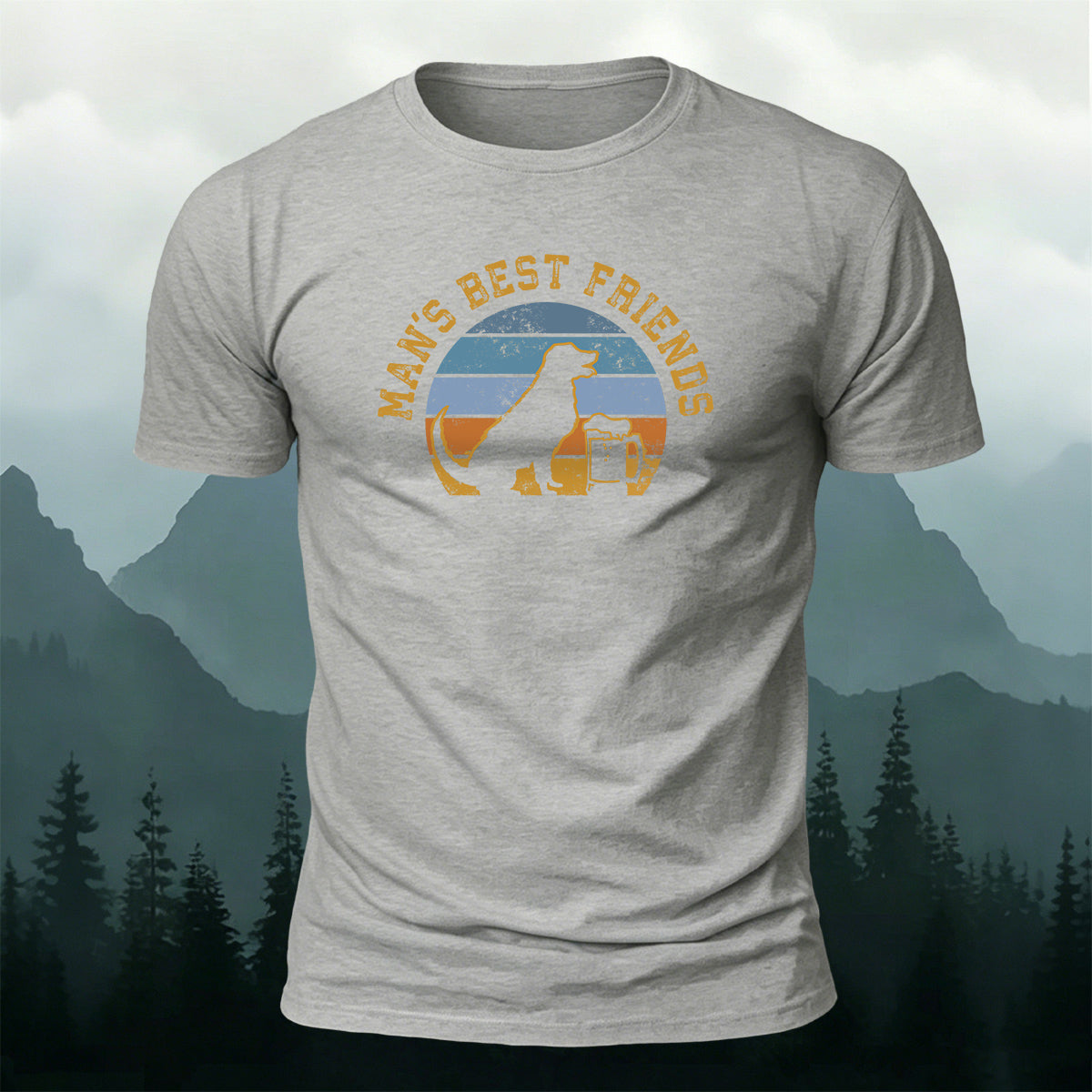 100% Cotton Man’s Best Friend Crew-Neck T-Shirt