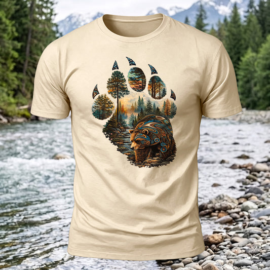 Forest In The Claw Printed Short Sleeve T-Shirt