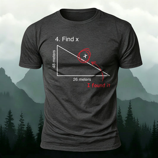 Combed Cotton Find X Funny Math-Print Casual T-Shirt
