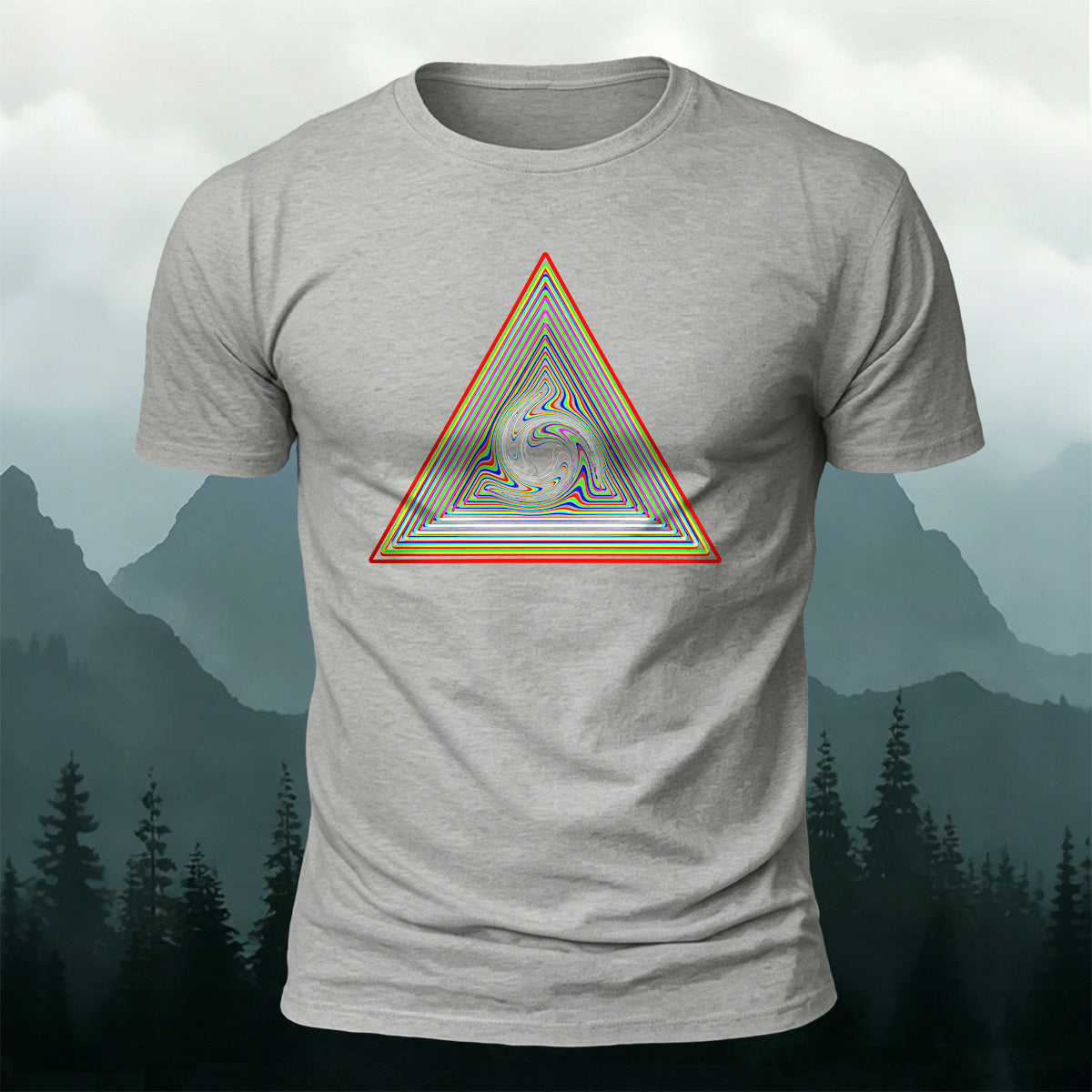 Premium Cotton Artistic Geometric Street Casual Tee