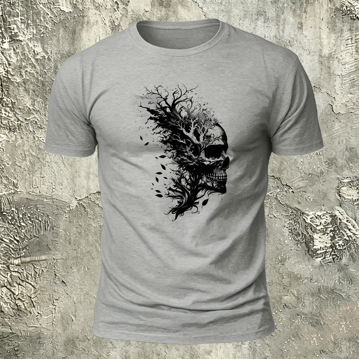 Skull Print Dark Trend 100% Cotton T-Shirt