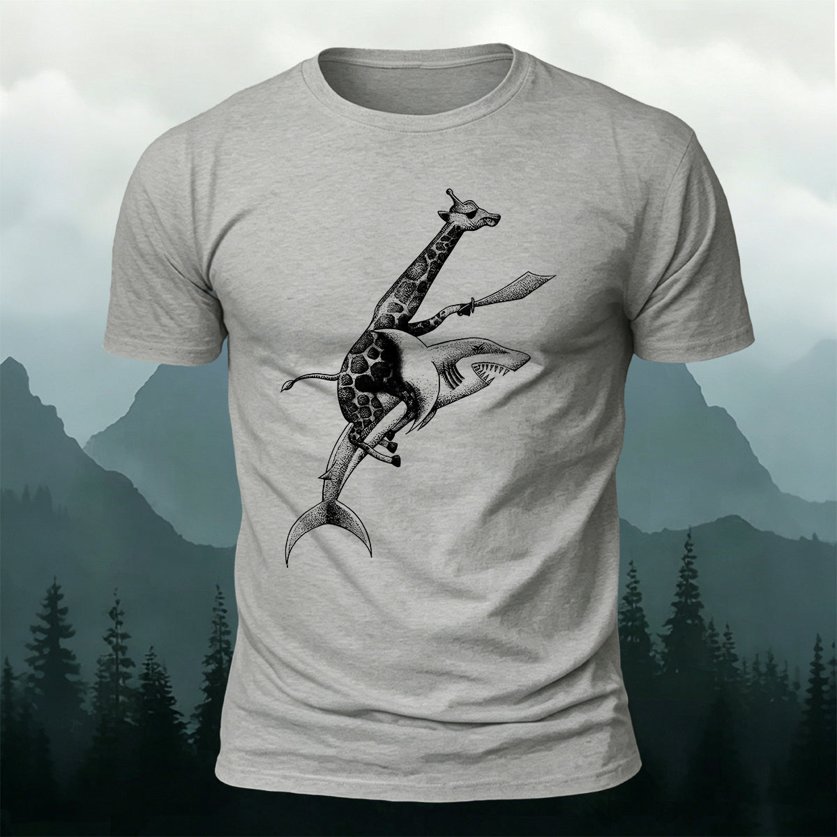 Creative Animal Prints Casual Cotton T-Shirt