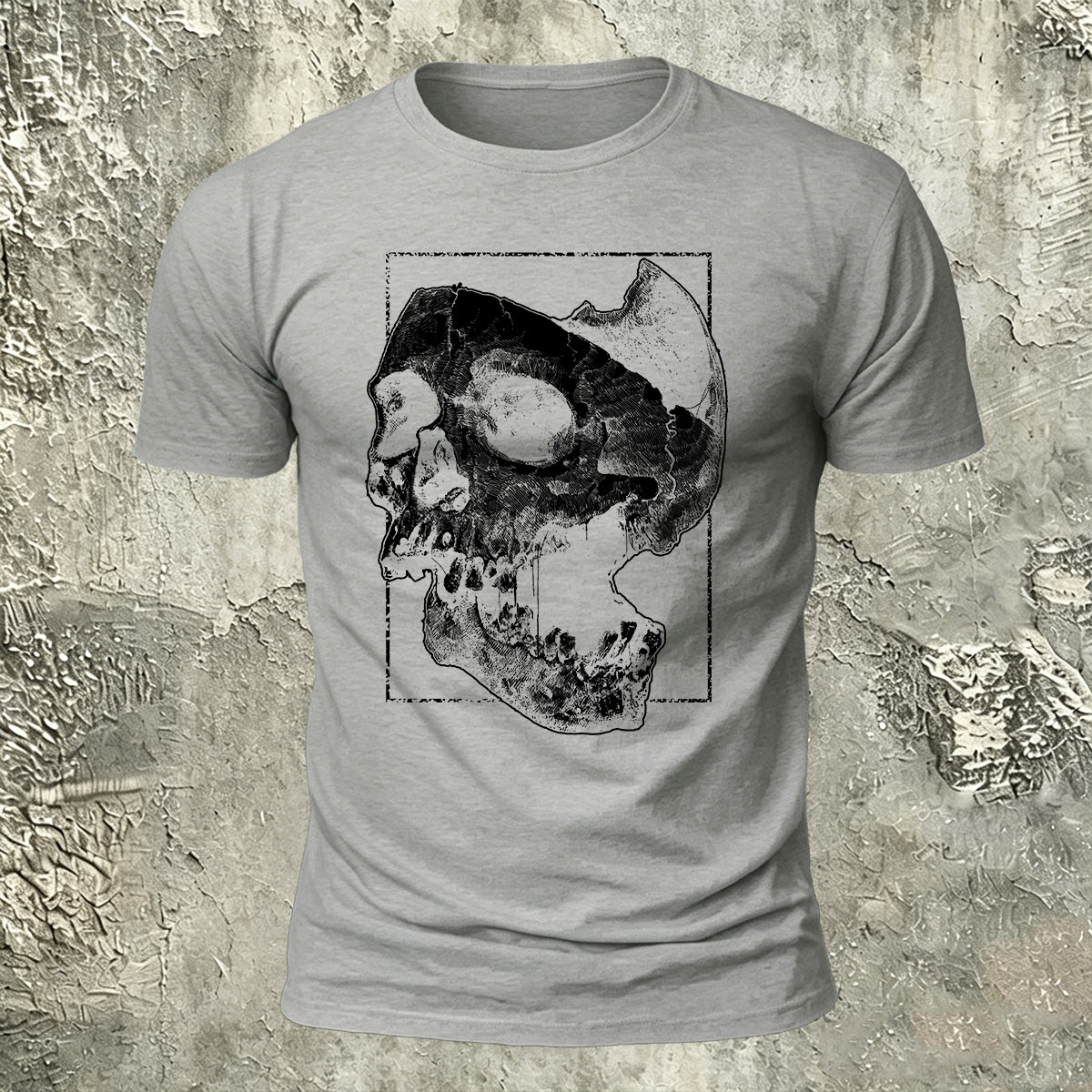 Skull Print Dark Casual Breathable T-Shirt
